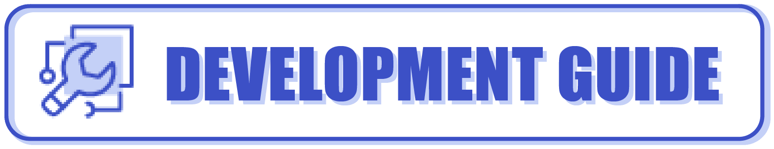 Blue icon that says \"Development Guide\"