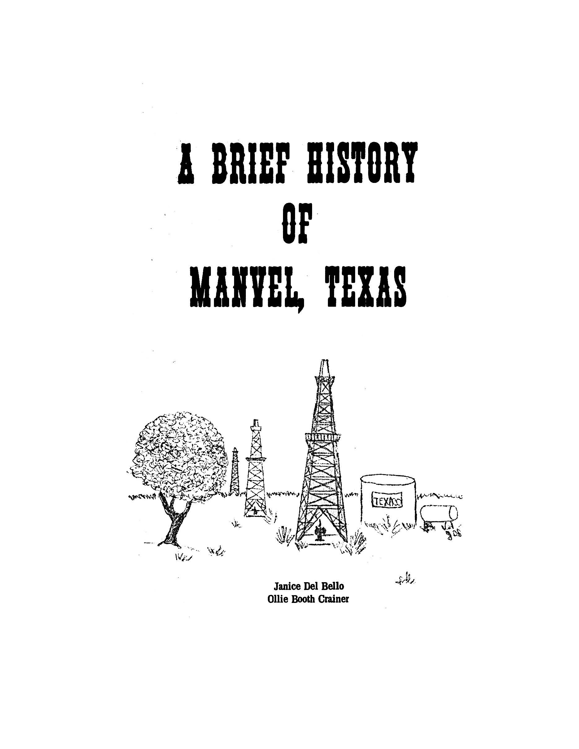 1976 A Brief History of Manvel Del Bello Ollie Booth Crainer 1